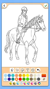 Horse coloring pages game screenshot 1