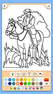 Horse coloring pages game screenshot 11