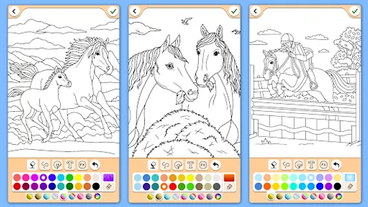 Horse coloring pages game screenshot 13