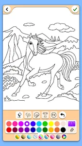 Horse coloring pages game screenshot 16