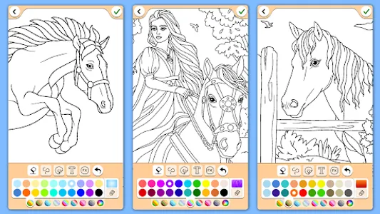 Horse coloring pages game screenshot 22