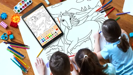 Horse coloring pages game screenshot 4