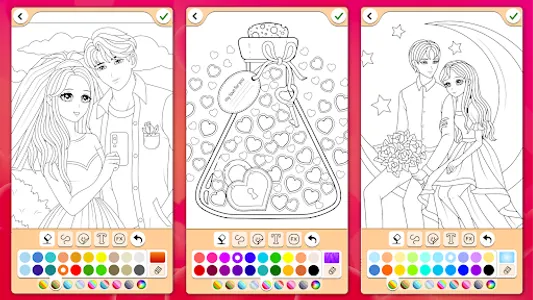 Valentines love coloring book screenshot 22