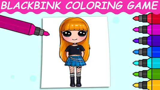BlackPink Coloring Game screenshot 0