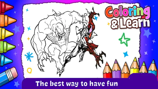 Superhero Venom coloring book screenshot 0