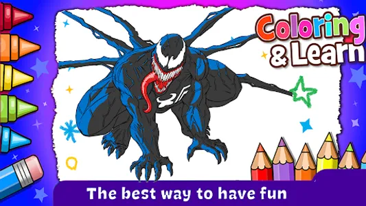 Superhero Venom coloring book screenshot 3
