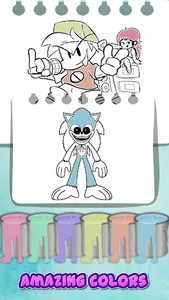 Huggy vs FNF Horror Coloring screenshot 0