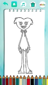 Huggy vs FNF Horror Coloring screenshot 2