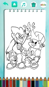 Huggy vs FNF Horror Coloring screenshot 3