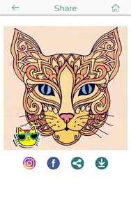 Cat Coloring Pages for Adults screenshot 7