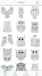 Owl Coloring Book - Pages screenshot 1