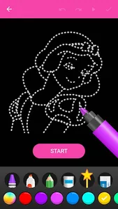 Learn To Draw Glow Princess screenshot 1