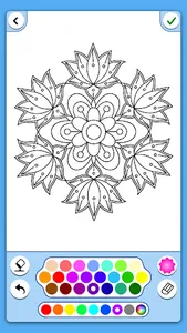 Flowers Mandala coloring book screenshot 0