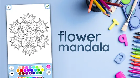 Flowers Mandala coloring book screenshot 12