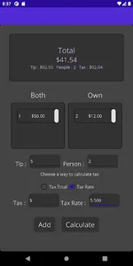 Joint Expenses screenshot 2