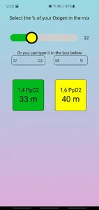 Nitrox EAN Calculator screenshot 1