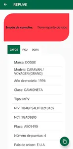 REPUVE - Consulta de Placa screenshot 2