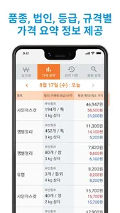 농산물 실시간 경매 시세 screenshot 3