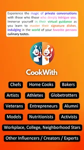 CookWith — Fav Chefs, Celebs.. screenshot 1