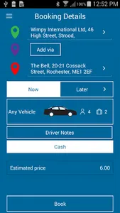 Computer Cabs Taxi App screenshot 2