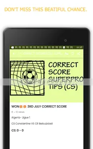 CORRECT SCORE(CS) SUPERPRO TIP screenshot 9