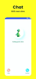 call simulator green alien. screenshot 2