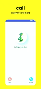call simulator green alien. screenshot 5