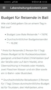 Lebenshaltungskosten screenshot 1