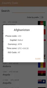 Country Code search for Travel screenshot 2