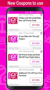 Coupons For Ly-ft : Promo Code screenshot 1