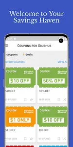 Coupons & deals for Grubhub screenshot 0