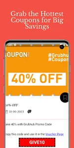 Coupons & deals for Grubhub screenshot 2