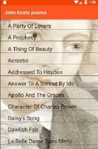 John Keats poems screenshot 0