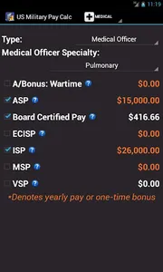 US Military Pay Calc Plus screenshot 4