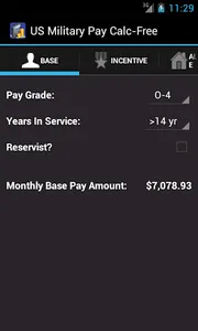 US Military Pay Calc screenshot 0