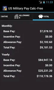 US Military Pay Calc screenshot 3