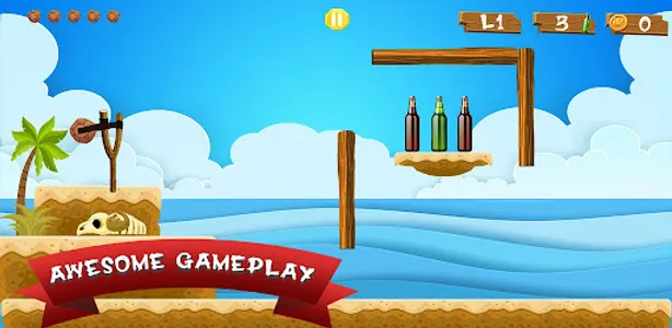 Slingshot Bottle Shooting Game screenshot 0