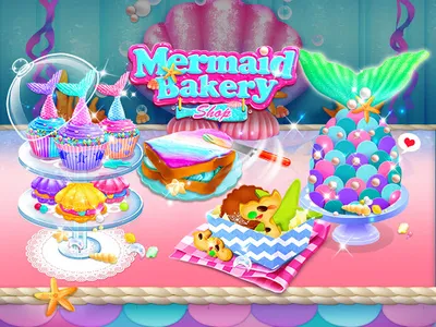 Mermaid Unicorn Bakery Game screenshot 8