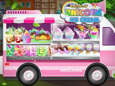 Rainbow Unicorn Ice Cream Food screenshot 4