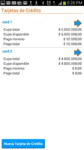 Credit Card Manager screenshot 2