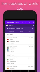 T20 Cricket World Cup Updates screenshot 1