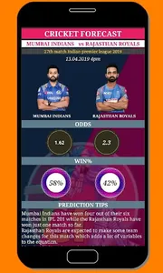 cricket forecast ( prediction, screenshot 1