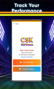 CSK 2021 Mini games - Quiz Gam screenshot 1