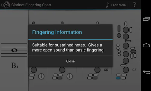 Clarinet Fingering Chart screenshot 4