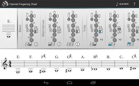 Clarinet Fingering Chart screenshot 5