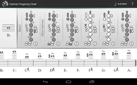 Clarinet Fingering Chart screenshot 6