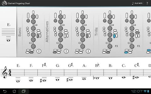 Clarinet Fingering Chart screenshot 7