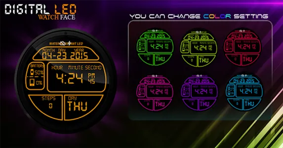 Digital LED Watch Face screenshot 0