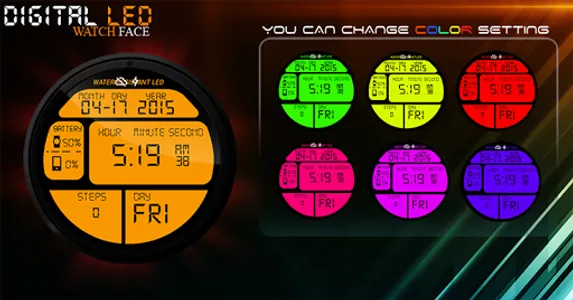 Digital LED Watch Face screenshot 1