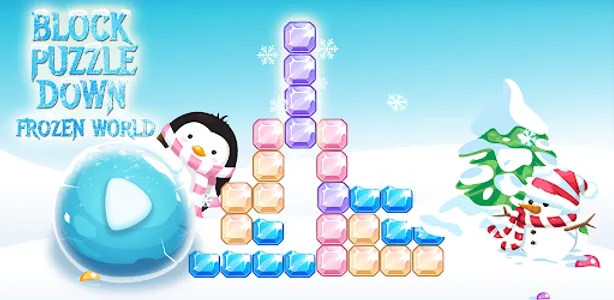 BLOCK PUZZLE DOWN : FROZEN WOR screenshot 6